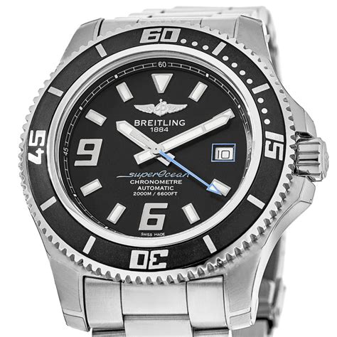 breitling a1739102|Breitling Men's A1739102/BA80 Superocean 44 Black Dial Watch.